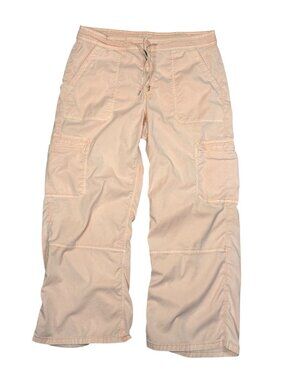 American Eagle Peach Baggy Wide Leg Cargo Pants Size 16 Short